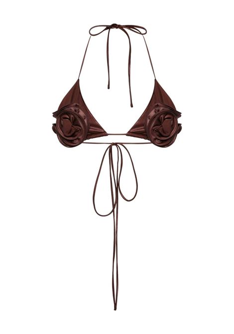 Brown bra with rose Magda Butrym - women MAGDA BUTRYM | 601724BRWN